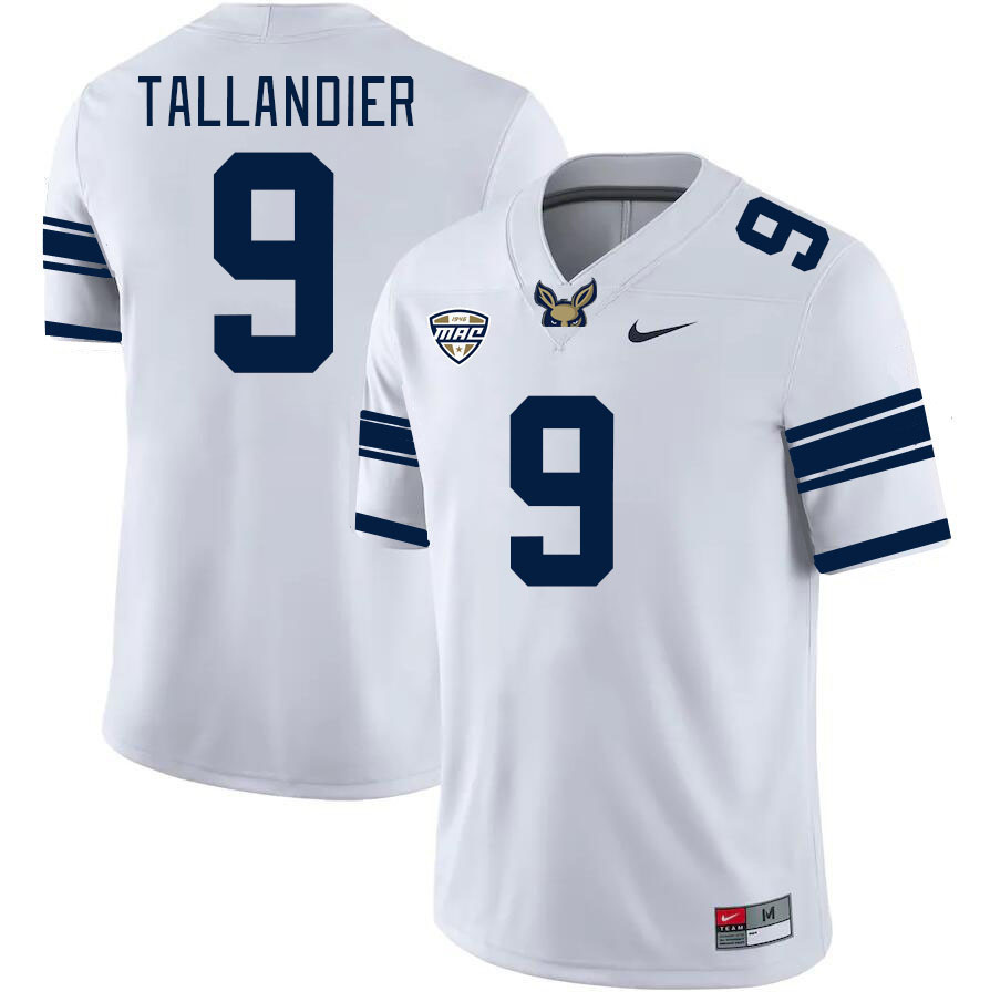 Men-Youth #9 Judson Tallandier Akron Zips 2023 College Football Jerseys Stitched Sale-White